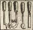 Gouges; Grooving hook; Gouge; Grooving hook; Round edge grooving hook; Three pointed grooving tool
