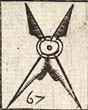 Pair of double pointed compasses