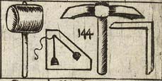 Commander; Triangle; Mason's axe; Square; Whetstone