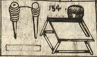 Line pins ; Brickmaker's moulding board; Brickmaker's pallit or slice