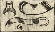 Scallop pegging iron; Creesa or veining stick; Hair hook