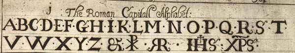 Roman capital alphabet