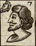 Man's head; Old man's head with forked beard