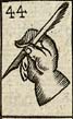 Hand holding a pen